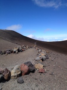 The path to the summit of Mauna Kea